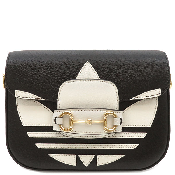 グッチ GUCCI ホースビット1955 ミニバッグ 658574 ブラック×ホワイト