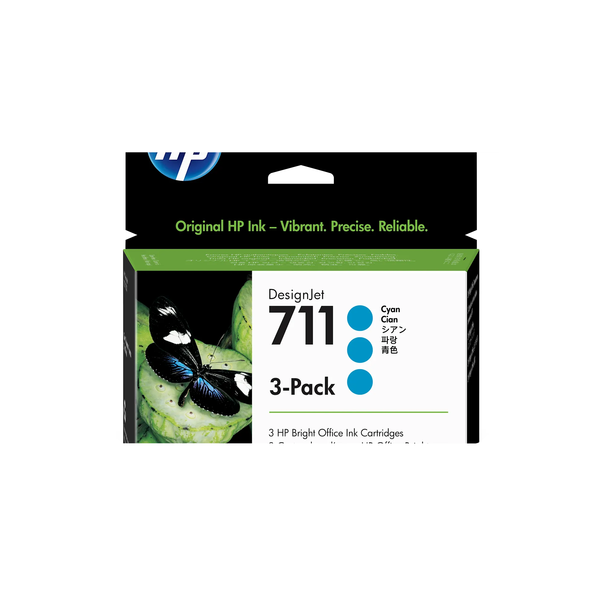 HP 711 3-pack 29-ml Cyan Designjet Ink Cartridge,CZ134A