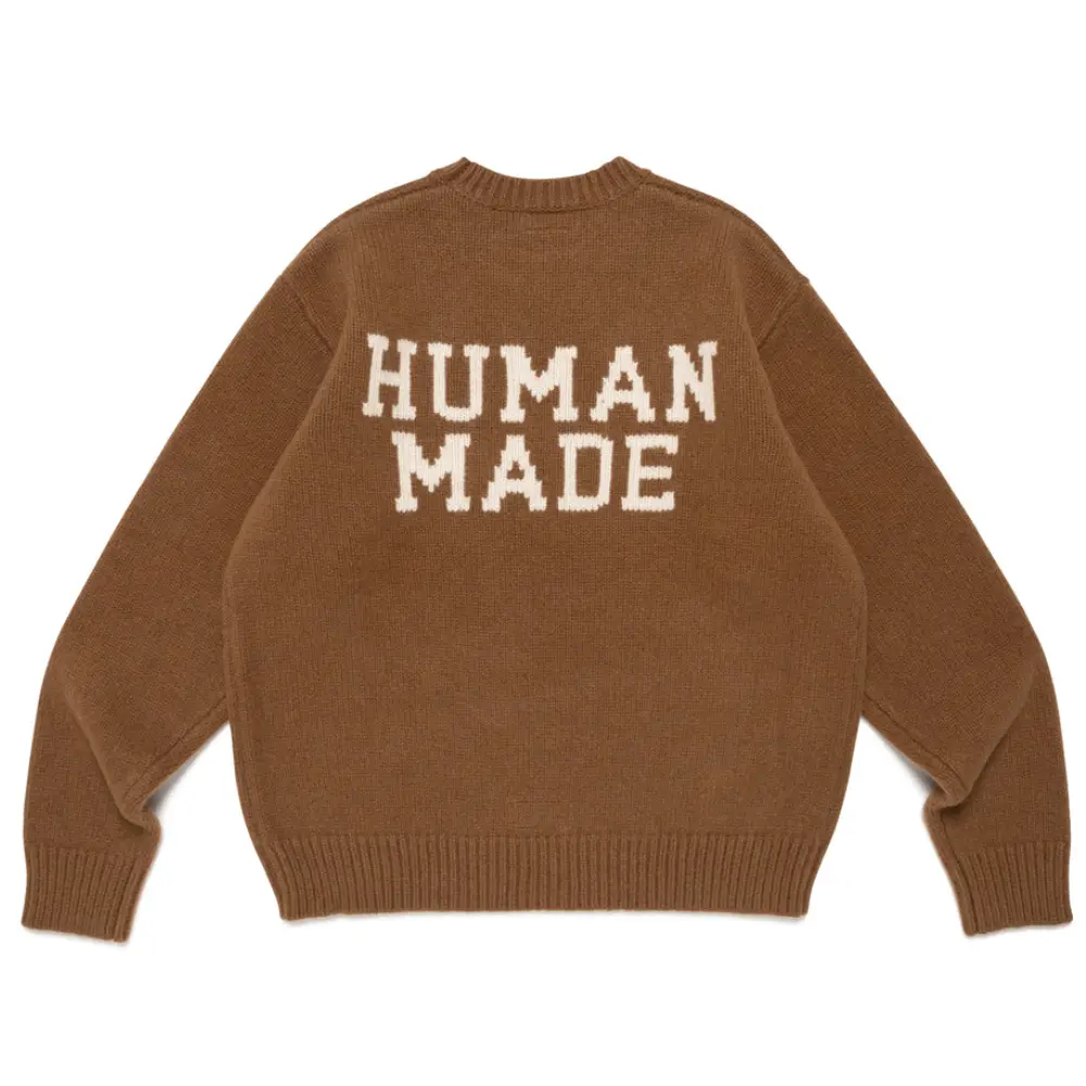 Human Hope Low Gauge Knit Brown | Stylish Knitwear in Japan