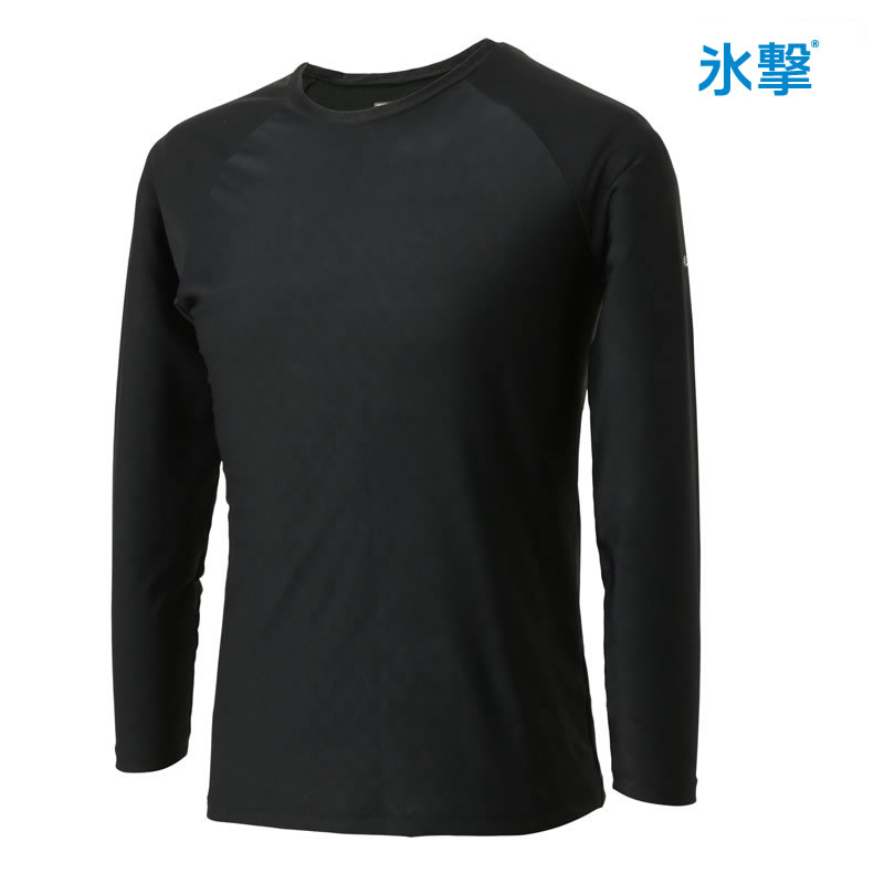 フリーズテック ワーク インナーシャツ 長袖クルーネック ブラック M