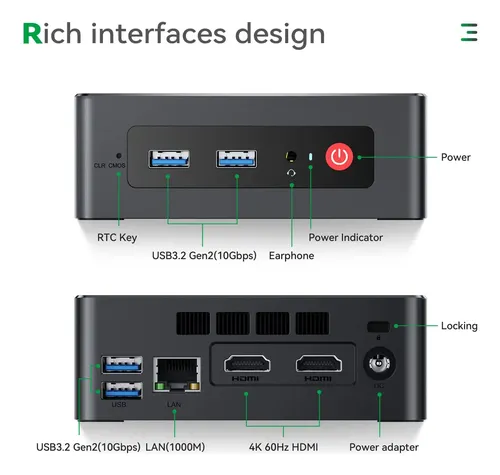 Mini Pc Trigkey G4 N100 12th Intel 16gb Ram 500gb Ssd Win11