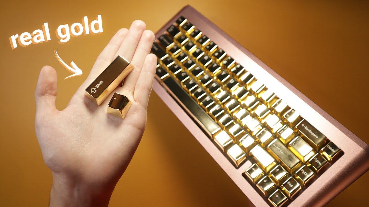 The most luxurious keycaps (real gold) | Awekeys Full Metal