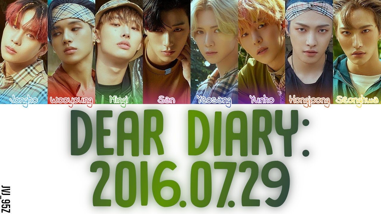 ATEEZ(에이티즈) - Dear Diary: 2016.07.29 [Eng Lyrics] - YouTube
