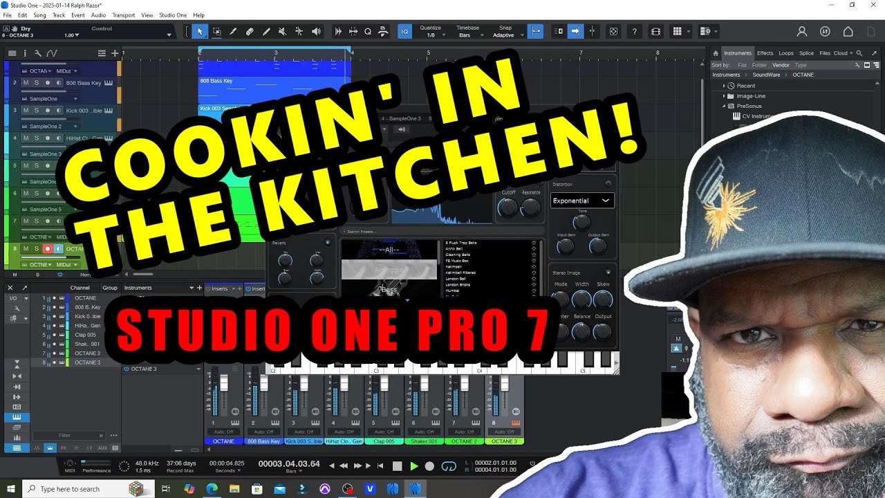 First beat of 2025 in Studio One Pro 7 - YouTube