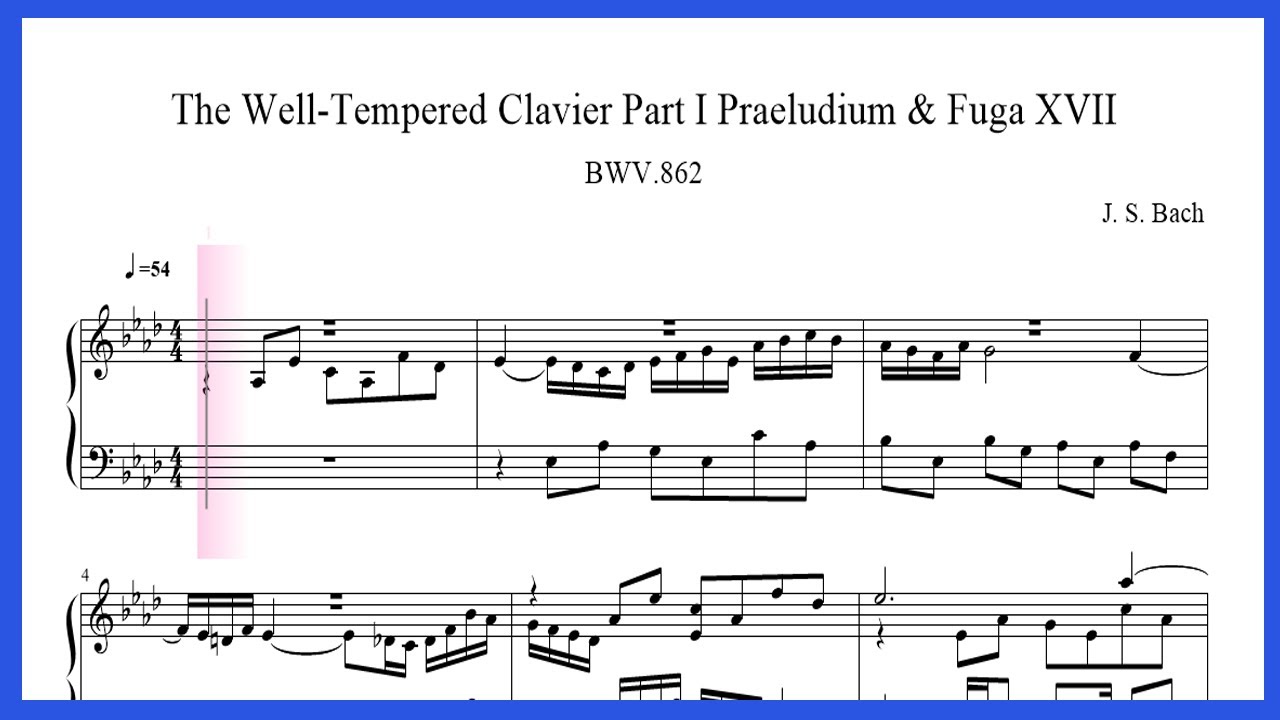 バッハの平均律クラヴィーア曲集第1巻から、第17番が新たな感動を