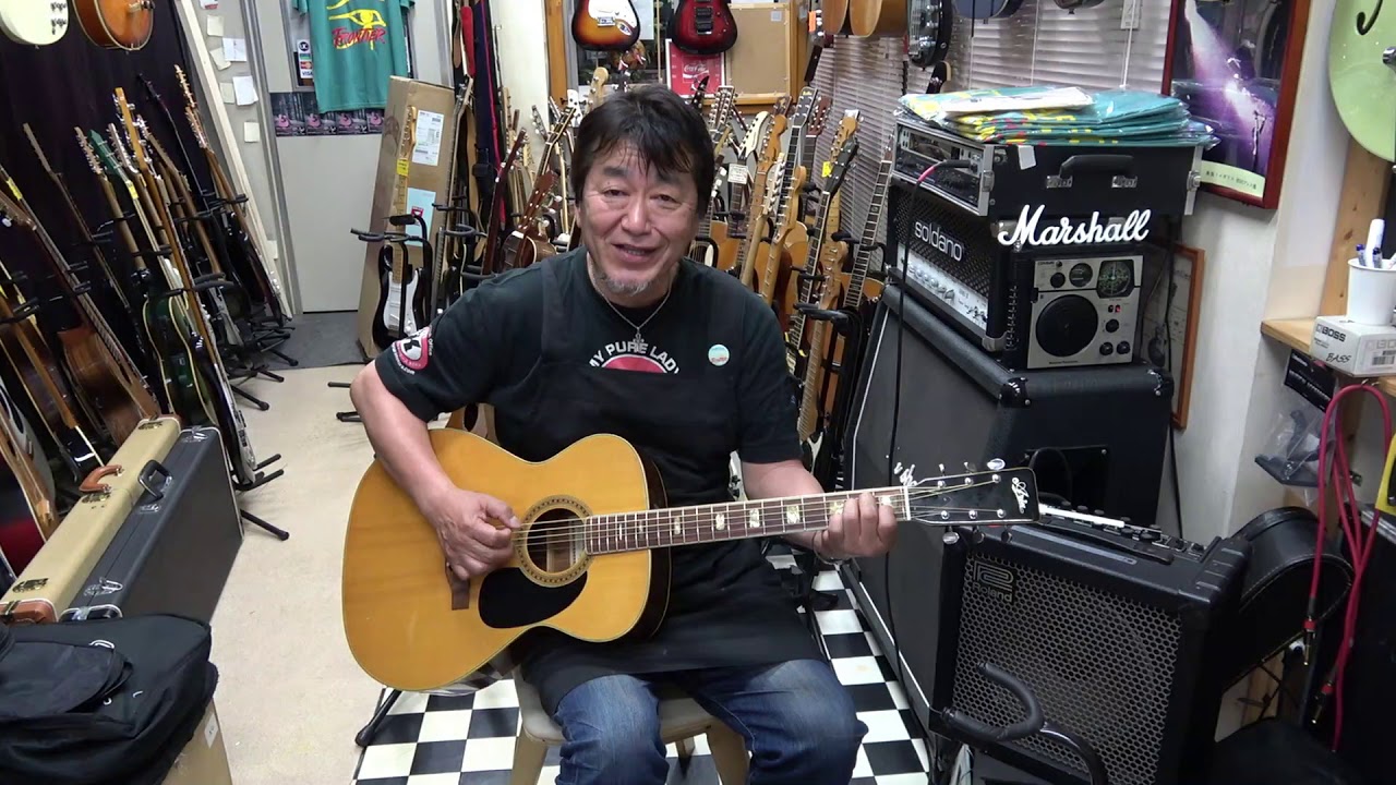 ARIA ADL-01 アリアのパーラータイプギター - YouTube