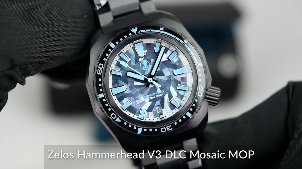 Zelos Hammerhead V3 DLC Mosaic MOP - SeriousWatches.com