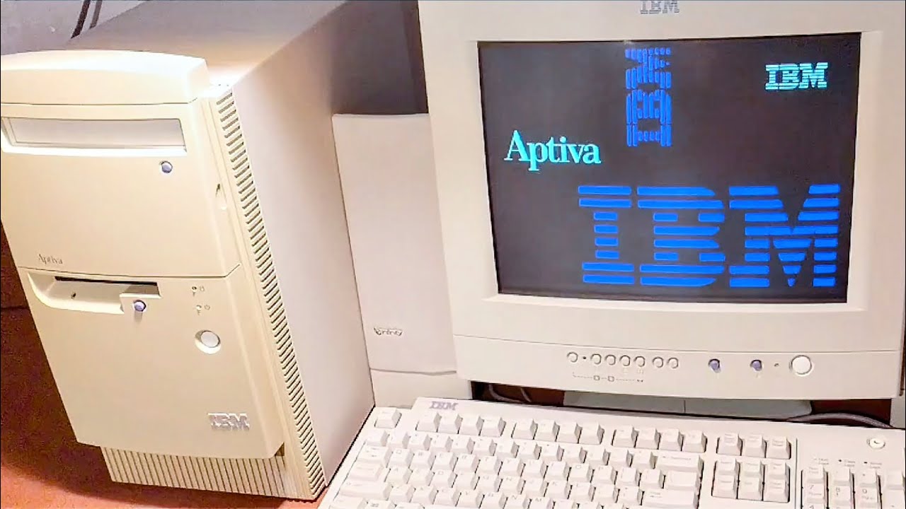Vintage IBM Aptiva Start-Up Running Windows 98 - YouTube