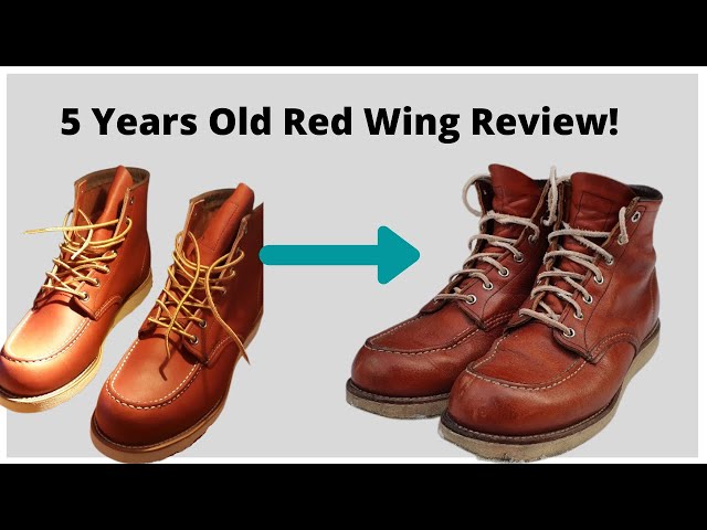 Red Wing 8131 Moc Toe Oro Russet Boots 5 Years Review - YouTube