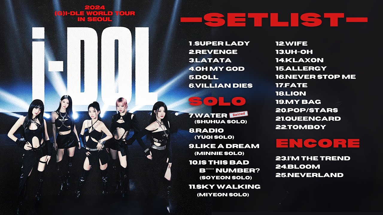 𝐈-𝐃𝐋𝐄 𝒑𝒍𝒚𝒍𝒊𝒔𝒕] 2024 (G)I-DLE [𝐢-𝐃𝐎𝐋] WORLD TOUR SET