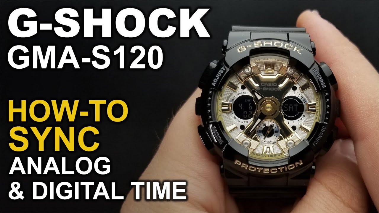 Gshock GMA-S120 - Adjusting watch hands - Module 5518 - YouTube