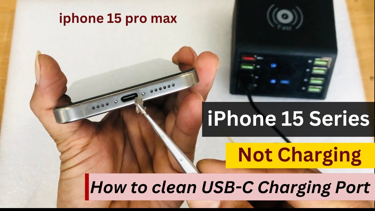 iPhone 15 pro max not charging fix! How to clean USB-C Charging