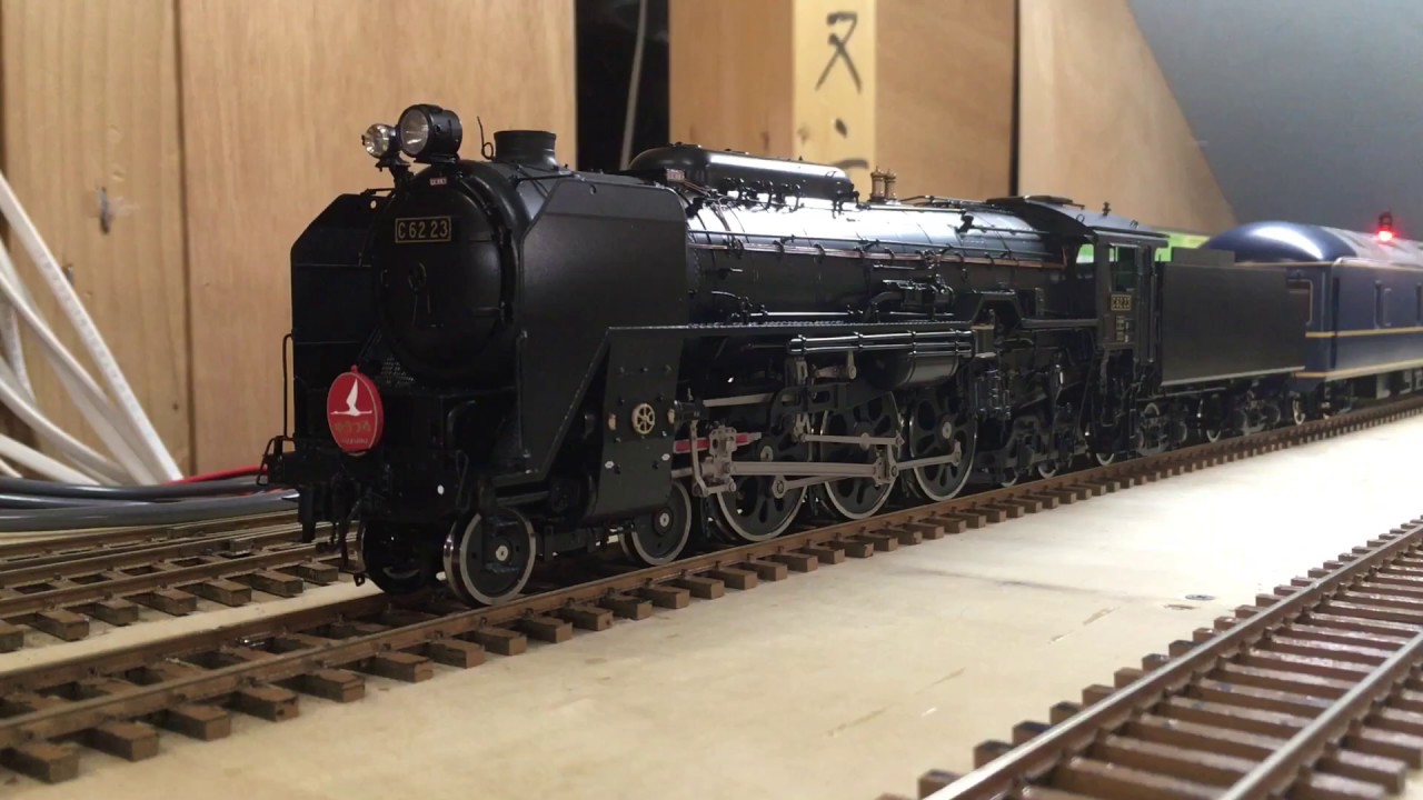 C62 23 20系ゆうづる号 OJゲージ鉄道模型 - YouTube