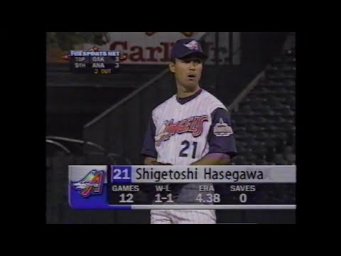 1998 MLB Regular Season ANA vs OAK 長谷川滋利後援逐球 Shigetoshi