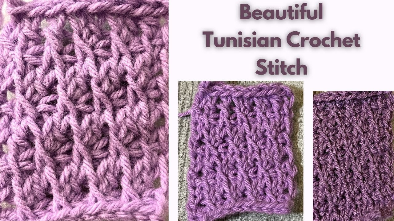 Beautiful Tunisian Crochet Stitch Tutorial - YouTube