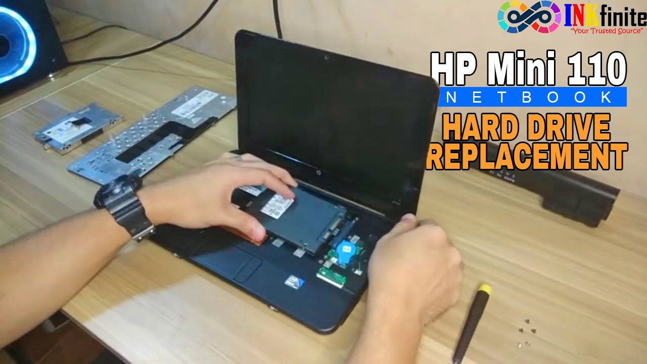 HP Mini 110 Netbook Hard Drive Replacement Full Tutorial