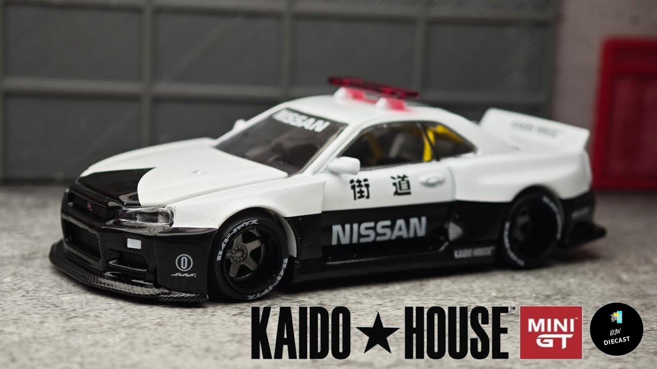 Nissan Skyline GT-R R34 Japan Police by Kaido House Mini GT