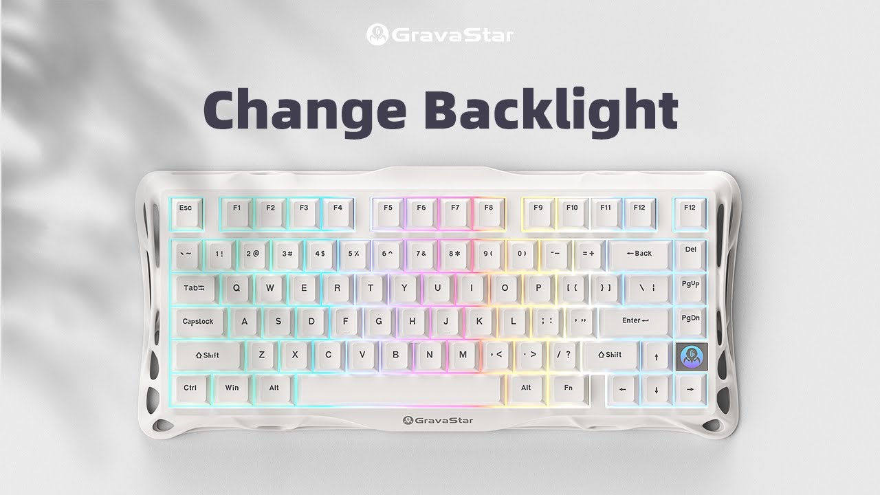 GravaStar Mercury K1 Lite Mechanical Keyboard Snow White | RGB