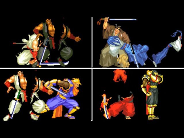 Samurai Shodown IV - All 19 Fatalities Special Moves - YouTube
