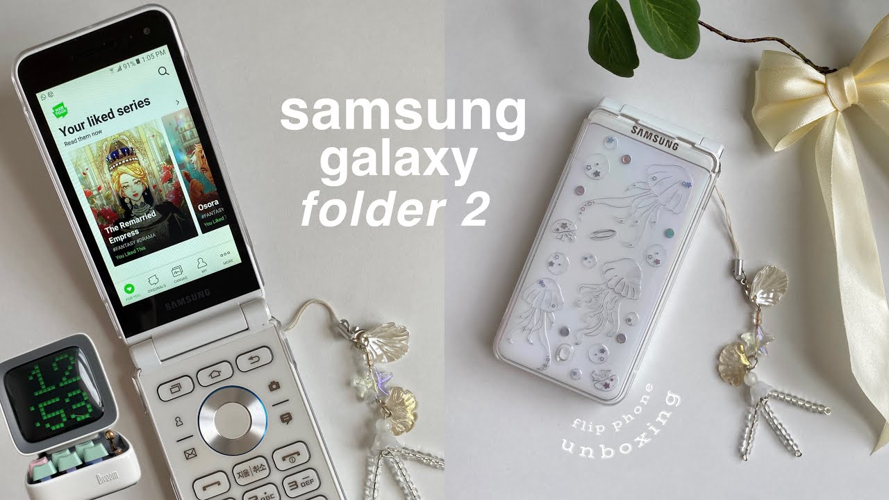 aesthetic korean flip phone in 2025 🪼 samsung folder 2 unboxing