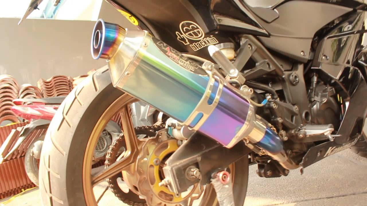Nassert Beet EVO 1 sound Fullsystem Ninja 250 exhaust - YouTube