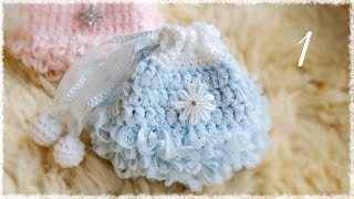 もじゃもじゃミニ巾着の編み方（1）【かぎ編み／リング編み】 loop