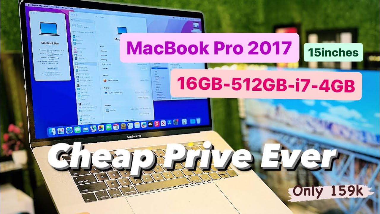 MacBook Pro 2017, 16GB-512GB-i7-4GB, 15inches - YouTube