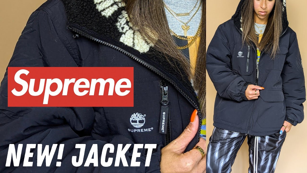 NEW SUPREME x Timberland Ripstop REVERSIBLE Jacket in Black | Try
