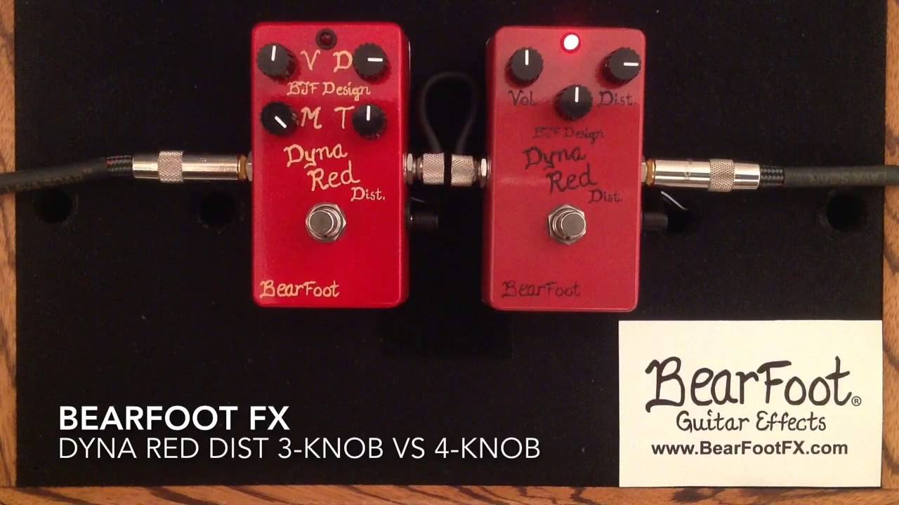 Bearfoot fx Dyna Red Distortion 3 knob vs 4 knob - YouTube
