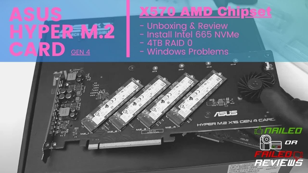 Asus Hyper M.2 x16 Gen 4 Card Review & Unboxing - Creating a Raid