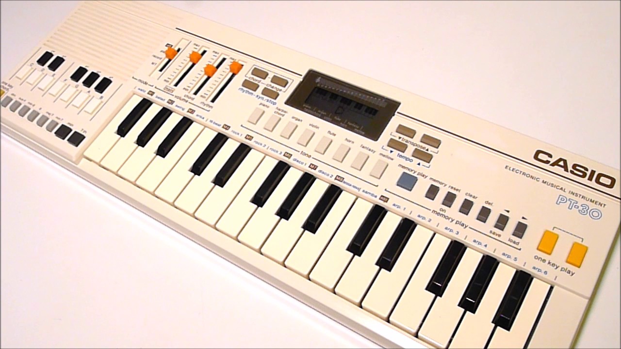 Original synth music on a 1983 Casio PT-30 electronic keyboard