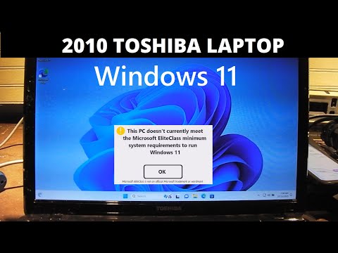 Installing Windows 11 on 2010 Toshiba L755 laptop - YouTube