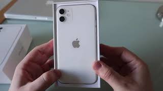 Apple iPhone 11 64GB White Unboxing - YouTube