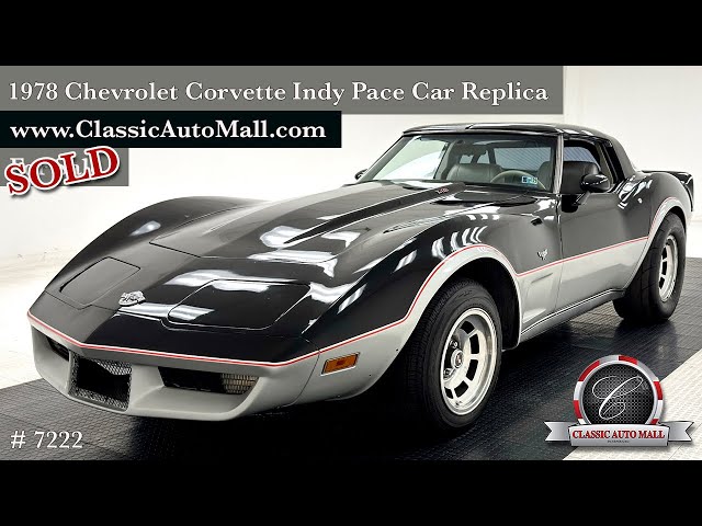 11 Second 1978 Chevrolet Corvette Indy Pace Car Replica - Sold
