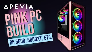 Pink PC Build - AMD R5600, RX 6650XT, and its Pink - YouTube