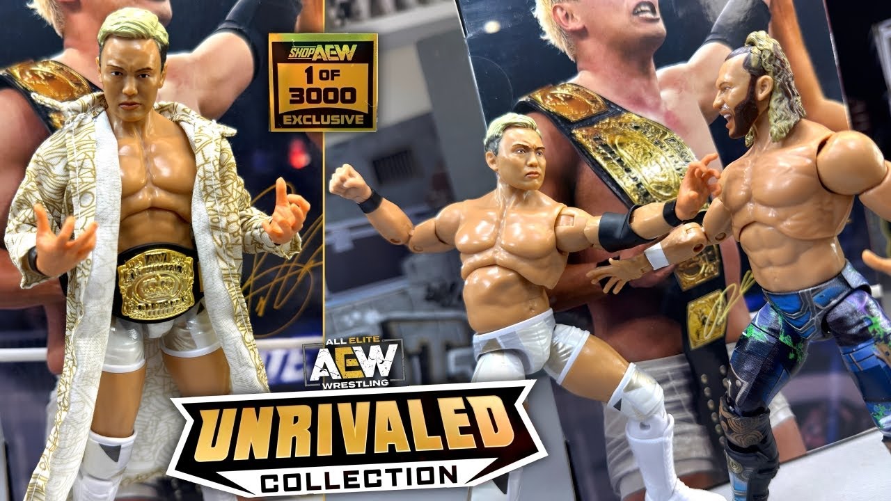 AEW UNRIVALED KAZUCHIKA OKADA 1/3000 SHOP AEW FIGURE REVIEW! - YouTube