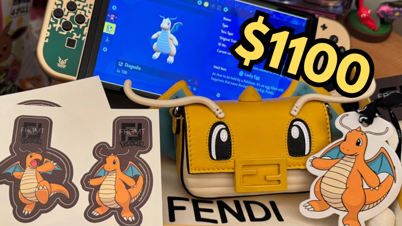 UNBOXING $1100 FENDI x POKEMON NANO BAGUETTE DRAGNITE ポケモン x
