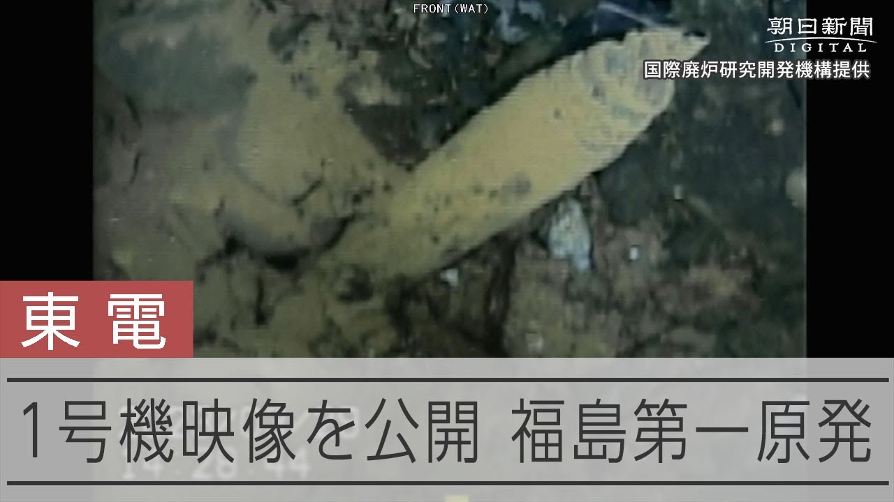 福島第一原発1号機の原子炉直下の映像を公開 - YouTube