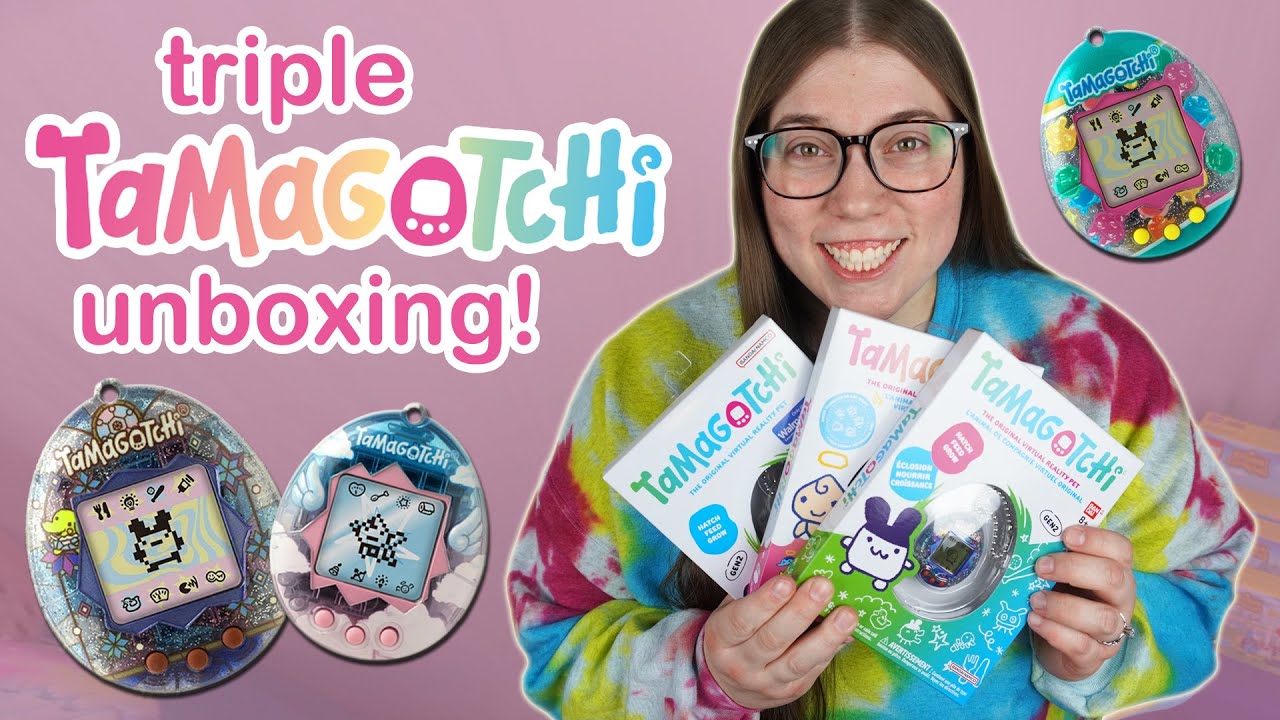 Triple TAMAGOTCHI unboxing! Limited Stained Glass Winter, Angel