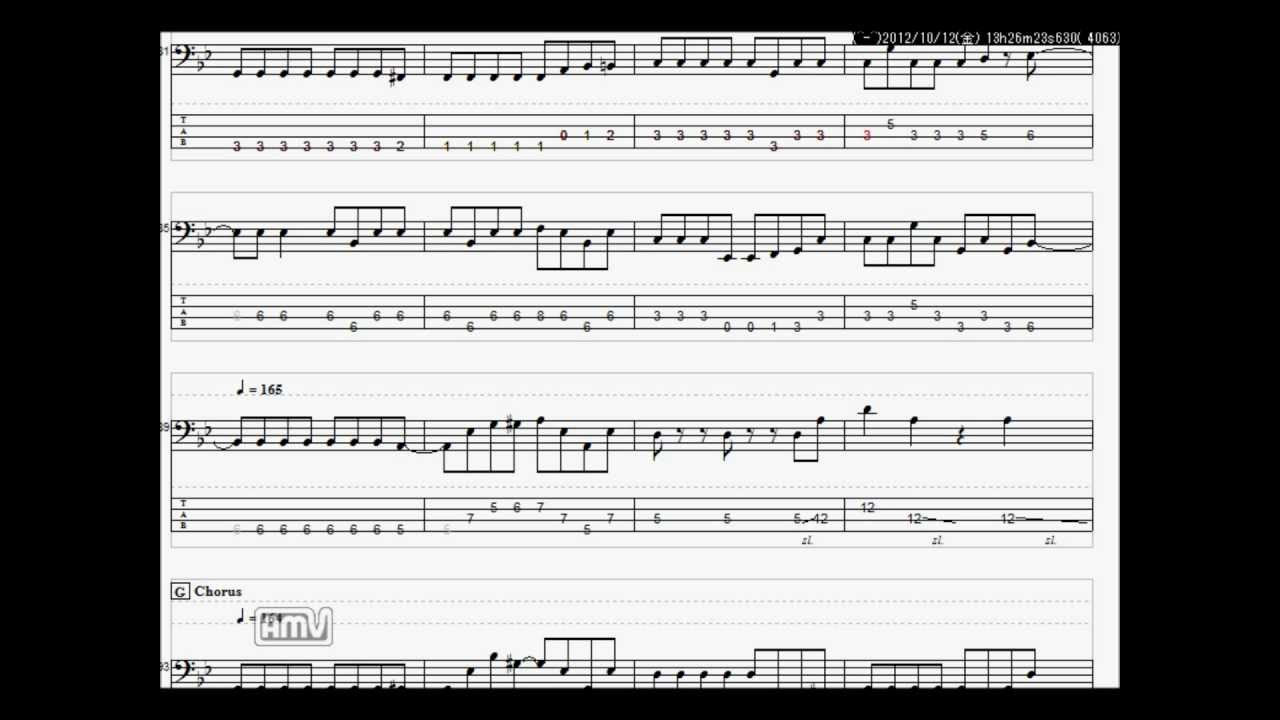 MOON CHILD ESCAPE ベースTAB譜 - YouTube