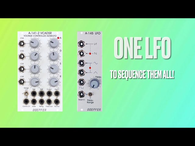 Doepfer A-141-2 + A-145: creating a sequence with an LFO and an