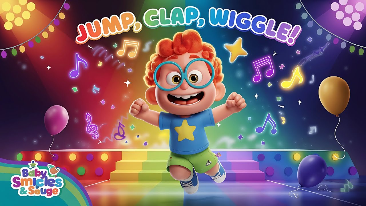 Jump, Clap, Wiggle! | Fun Animated Dance Song for Kids 🎶 | Baby
