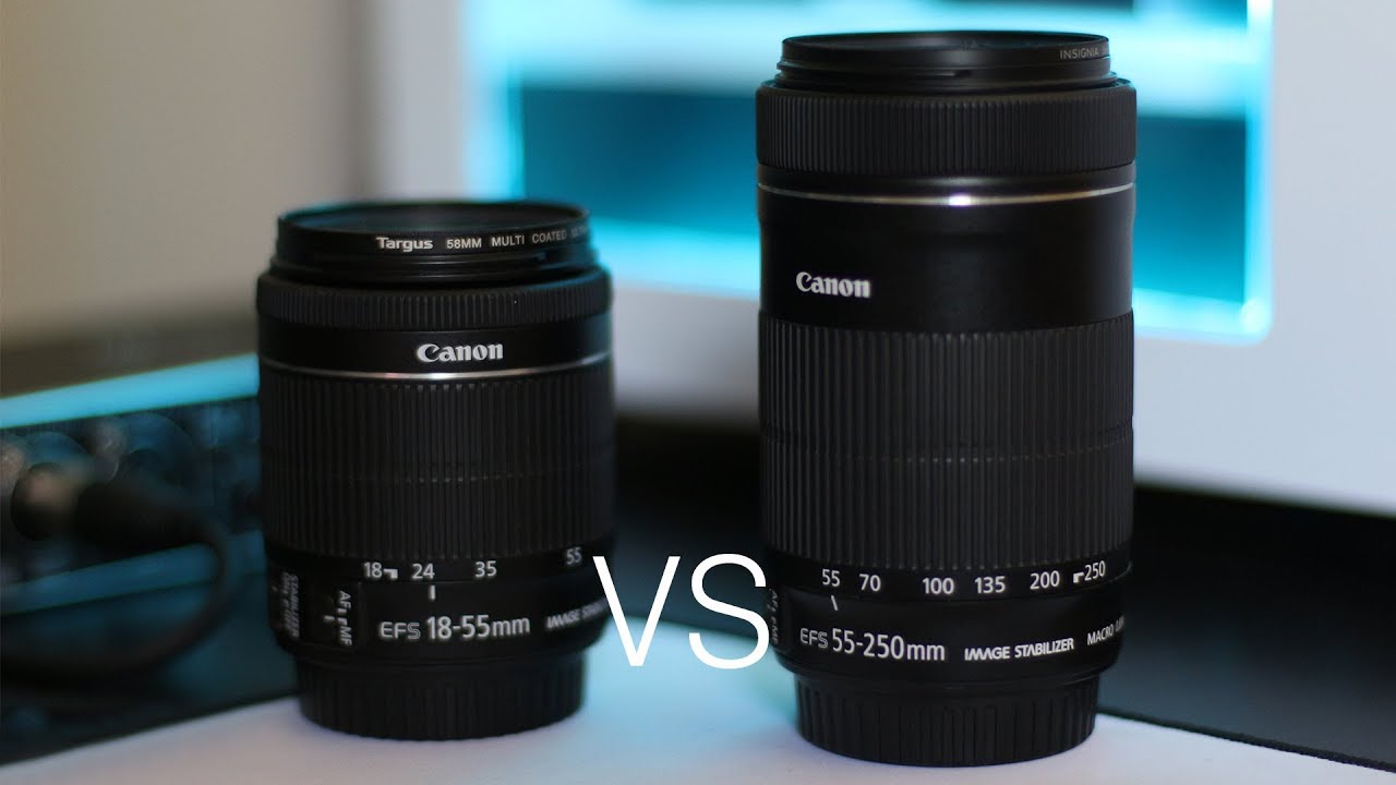 Canon 18-55 vs 55-250 STM Lenses - YouTube
