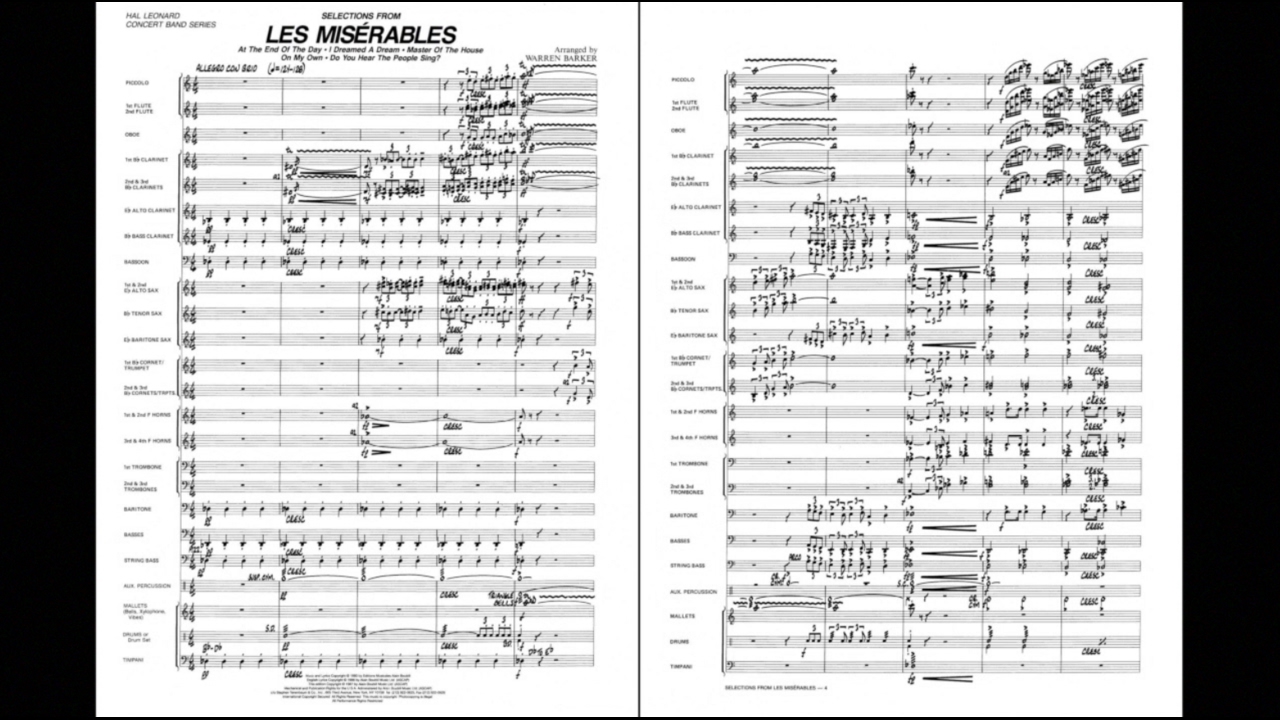 Selections from Les Misérables arranged by Warren Barker - YouTube
