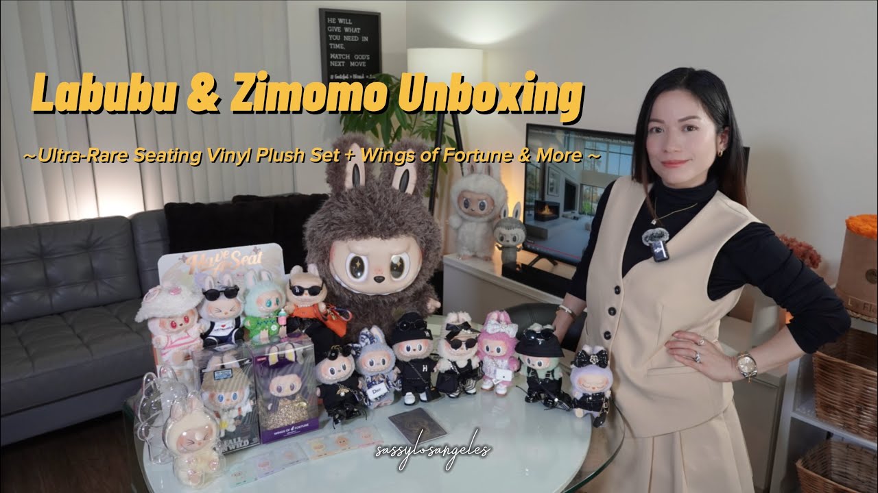 Unboxing ultra-rare Seating Vinyl Plush Labubu, Wings of Fortune