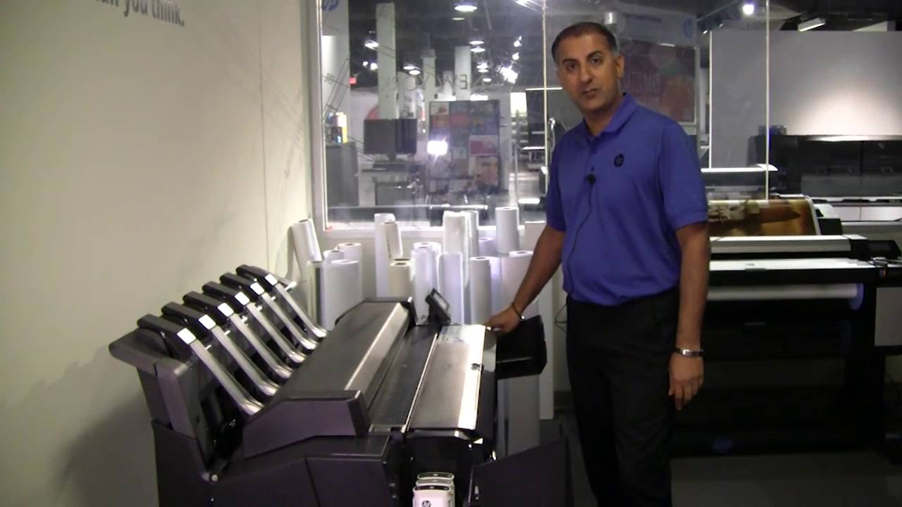 HP Designjet T2500 eMFP Product Walkaround - YouTube