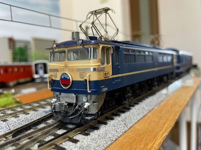1/80】EF65-500番台で「あけぼの」を牽きます【アパートでHO】 - YouTube