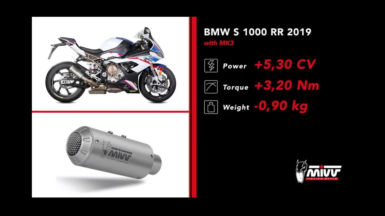 BMW S 1000 RR Exhaust Mivv MK3 Carbon B.036.LM3C - Mivv
