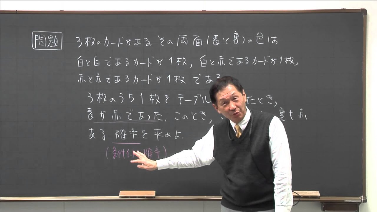 岡本寛講師 代ゼミ＜ミニ体験講座＞数学 高1生対象 『条件つき確率