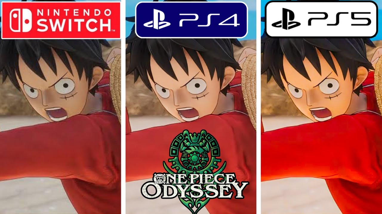 One Piece Odyssey PS4 vs PS5 vs Nintendo Switch Graphics